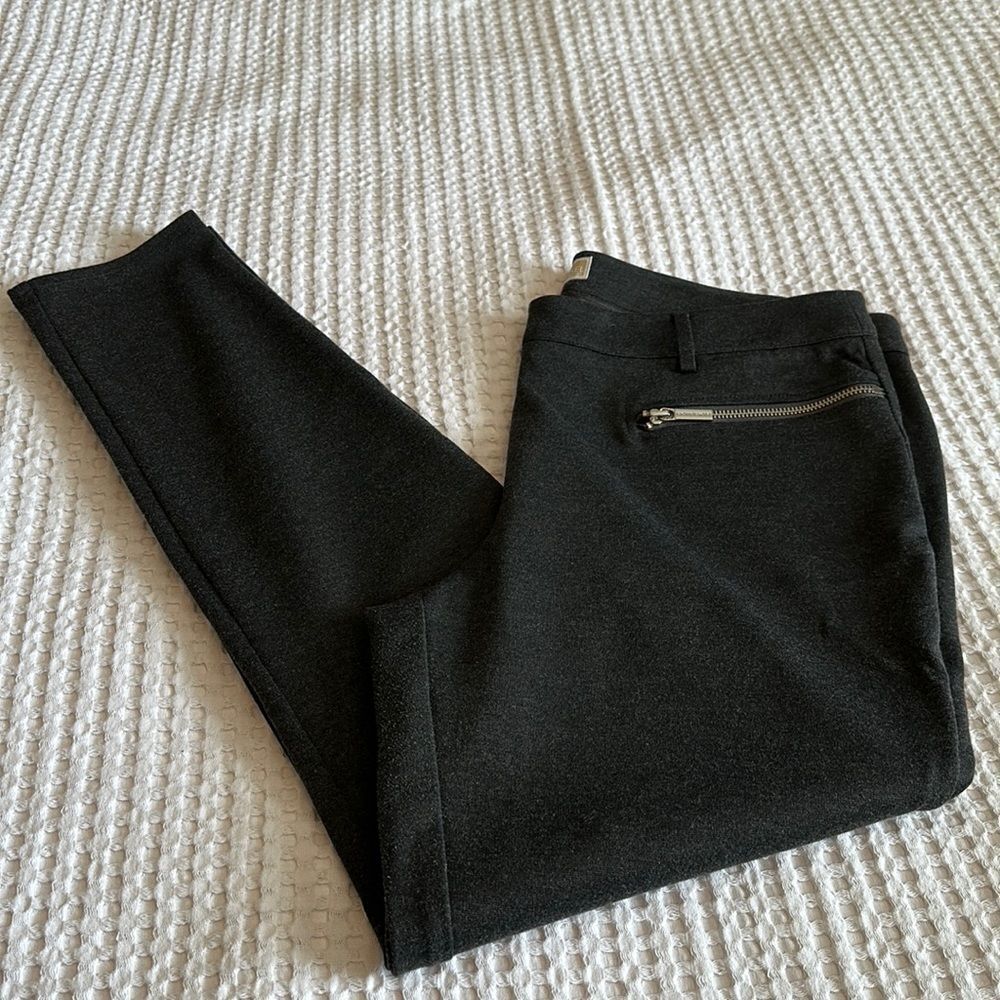 Michael Kors Gray Work Pants Size 14 Slim Straight Stretch Career